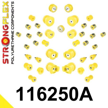 116250A: SADA - kompletná sada silentblokov SPORT - - - - STRONGFLEX